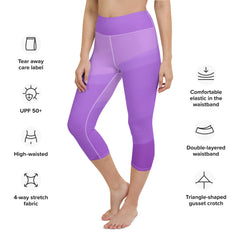 Purple Haze Yoga Capri Leggings | Exercise Leggings, lioness-love