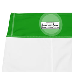 Green Polka Dots Yoga Capri Leggings | Fitness Capri Leggings, lioness-love
