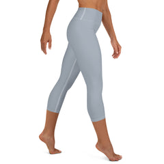 Women’s Grey Yoga Capri Leggings, lioness-love