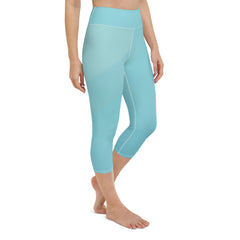 Multi toned Aqua Yoga Capri Leggings | Exercise Capri Leggings, lioness-love
