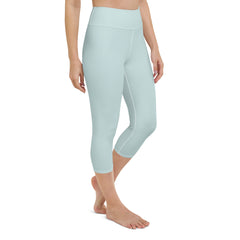 Solid Sea Foam Yoga Capri Leggings