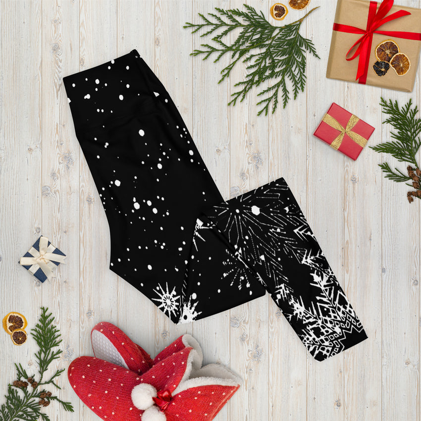 Snowflake Yoga Leggings, lioness-love