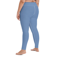 Solid Yoga Leggings Blue Steel, lioness-love