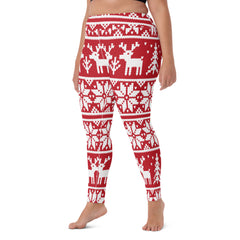 Digital Deer Christmas Yoga Leggings