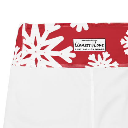 Festive Flurry Yoga Leggings, lioness-love