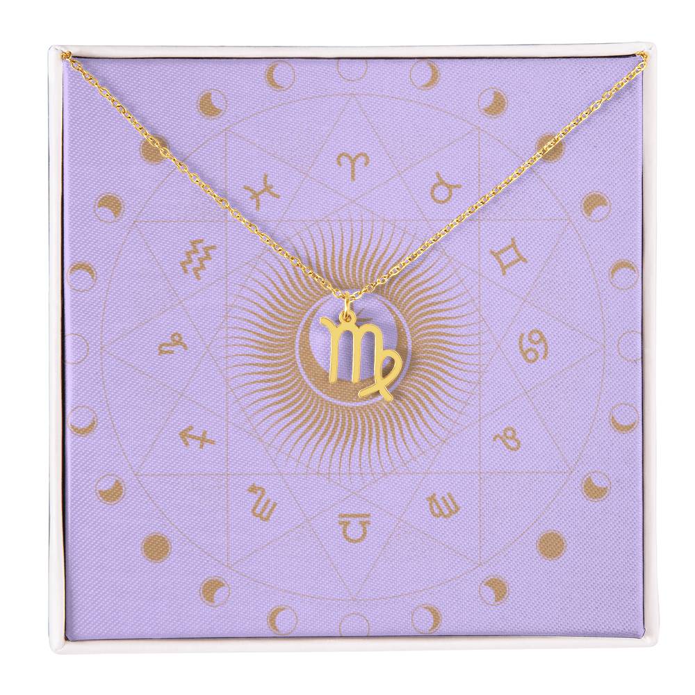 Custom Zodiac Name Necklace Personalized Astrological Gift