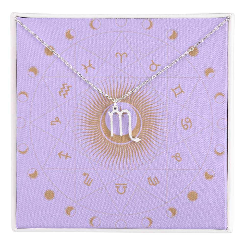 Custom Zodiac Name Necklace Personalized Astrological Gift