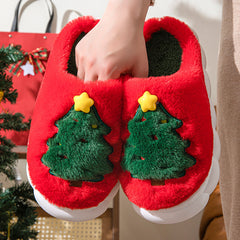 Cozy Christmas Tree Slippers