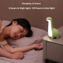 Dinosaur Night Light Cute Children's Night Light Eye Protection Bedside Timing Lamp USB Charging Room Decoration Children's Gift