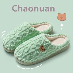 Women's Autumn And Winter Non-slip Soft Soled Cotton Slipper Comfortable Indoor cotton slippers Unisex cotton Slippers couples cotton footwear