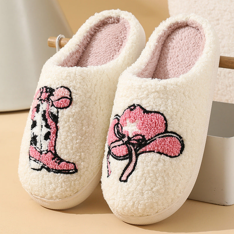 Comfortable Indoor cotton slippers Cute Cartoon Boots Cap Cotton Slippers Cozy Winter Footwear Warm Cotton Slippers Unisex cotton Slippers couples cotton footwear