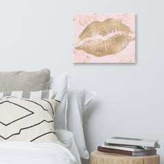 Gold Lips Canvas lioness-love