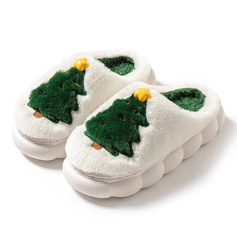 Cozy Christmas Tree Slippers