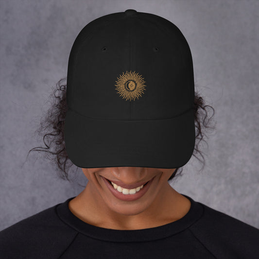 Sun & Moon Elegance Embroidered Dad Hat, lioness-love