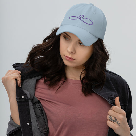 Infinite Love Infinity Sign and Heart Embroidered Dad Hat, lioness-love