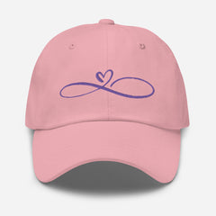 Infinity sign and heart embroidered dad hat