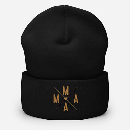 Mama Embroidered Cuffed Beanie, lioness-love