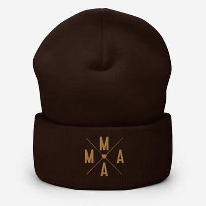 Mama Embroidered Cuffed Beanie, lioness-love