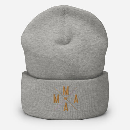 Mama Embroidered Cuffed Beanie, lioness-love