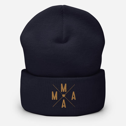 Mama Embroidered Cuffed Beanie, lioness-love