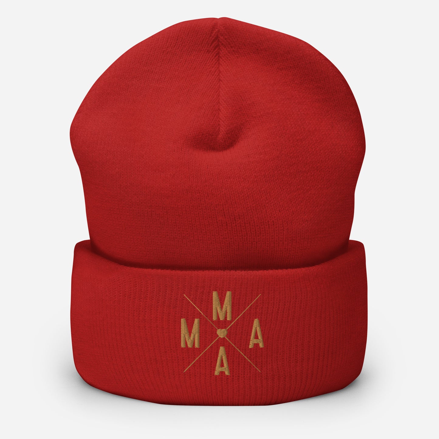 Mama Embroidered Cuffed Beanie, lioness-love