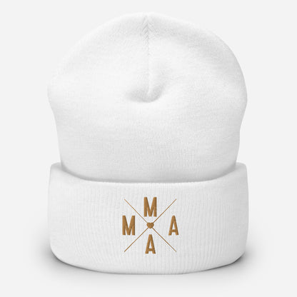 Mama Embroidered Cuffed Beanie, lioness-love