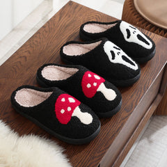 Halloween Cotton Slippers Male And Female Home Winter Indoor Cotton Slippers Cozy Footwear Warm Cotton Slippers couples cotton footwear