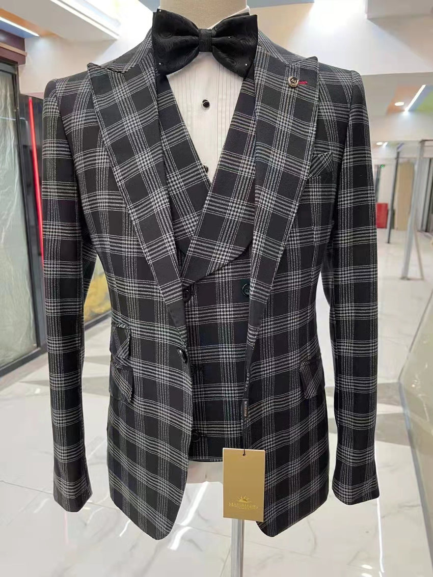 Wedding Formal Suit Three-piece Suit New Groom/Best Man′ S Tuxedo Direct Sale Suitable for Many Occasions Fashion Formal Suit 17