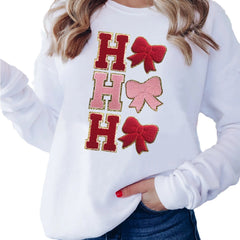 Festive "Ho Ho Ho" Christmas Sweatshirt – Cute and Cozy for Women & Teens