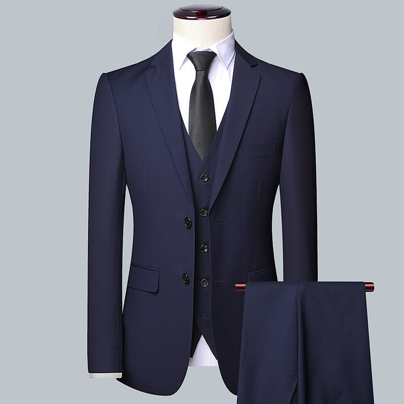 Casual Men's Suit Set Slim Fit Formal Groom Wedding Dress 7