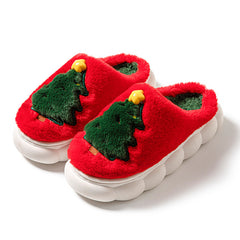 Cozy Christmas Tree Slippers