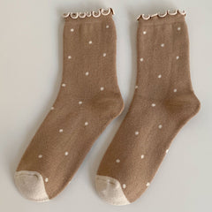 Retro Polka Dot Cute Cotton Socks, lioness-love