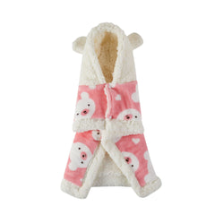 Dog & Cat Warm Flannel Hooded Shawl Pajamas