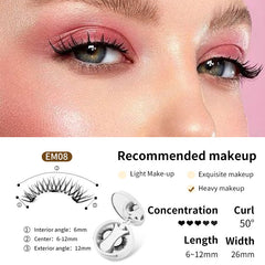 Magnetic False Eyelashes, Glue-free Magnet False Eyelashes, Natural Makeup Tools, lioness-love