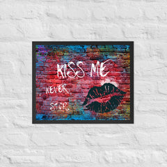 Kiss Me Graffiti Framed poster
