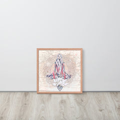 Women Meditating Yoga Framed poster