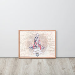 Women Meditating Yoga Framed poster