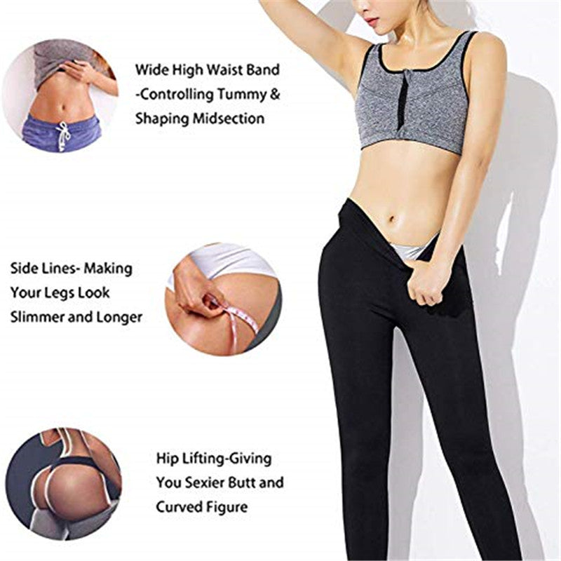 Women Sauna Sweat Pants Training Leggings Gym Workout Pants Sweating Body Shaper