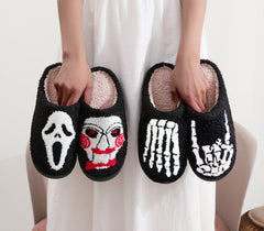 Halloween Cotton Slippers Male And Female Home Winter Indoor Cotton Slippers Cozy Footwear Warm Cotton Slippers couples cotton footwear