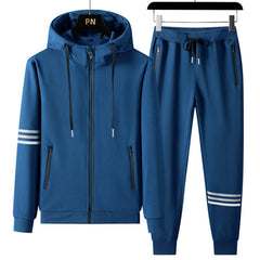 Men's Casual Sports Pure Cotton Hooded Sweater Trousers Two-piece Set casual active wear Tracksuit Casual jogging suit, lioness-love