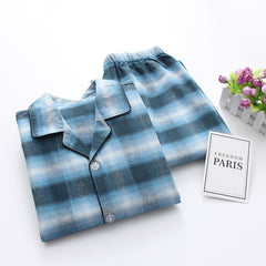 Men's Pajama Set Heavy Brushed Loose Size Lapel pajamas  Modal cotton pajamas male night wear