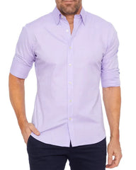 Long Sleeve Shirt With Button Design Fashion Lapel Tops For Mens Clothing