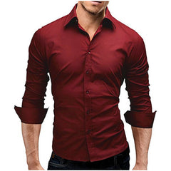 Men Slim Cotton Fitted Dress Shirts for Men Cotton Long Sleeve Button Shirt Wrinkle Free Stretch Top Business Work Formal Shirt, lioness-love