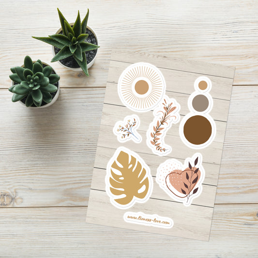 Tranquility Sticker sheet, lioness-love