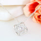 Love Knot Cubic Zirconia Crystal Necklace Gorgeous Symbolic Gift