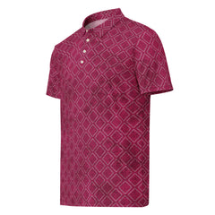 Men’s Slim Fit Polo Shirt in Burgundy, lioness-love