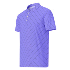 Men’s Slim Fit Polo Shirt Purple Design, lioness-love