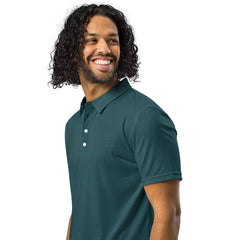 Men’s Slim Fit Polo Shirt Dark Teal, lioness-love