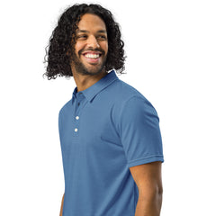 Men’s Slim Fit Polo Shirt Elegant Blue, lioness-love