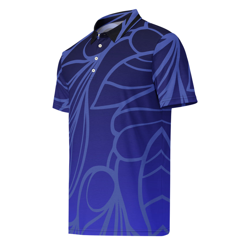 Men’s Slim Fit Polo Brilliant Blue Design, lioness-love